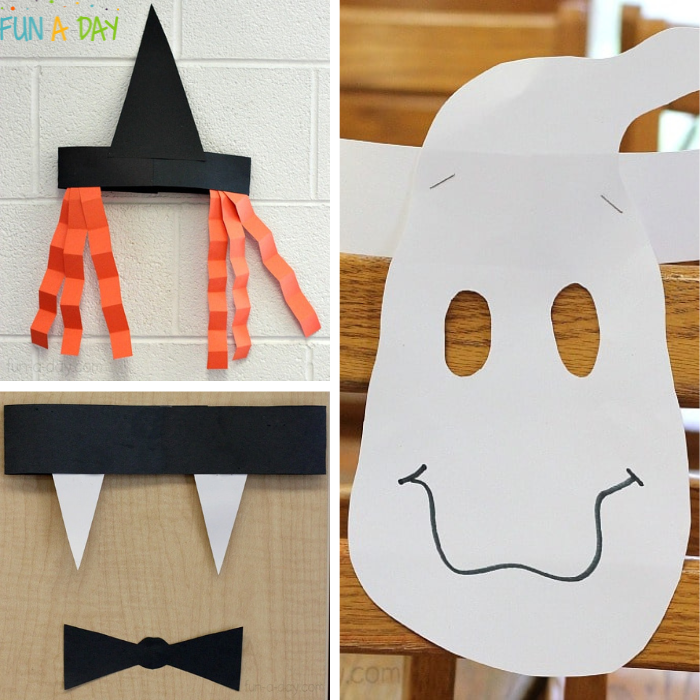 Witch, ghost, and vampire headbands for Big Pumpkin sequencing activity