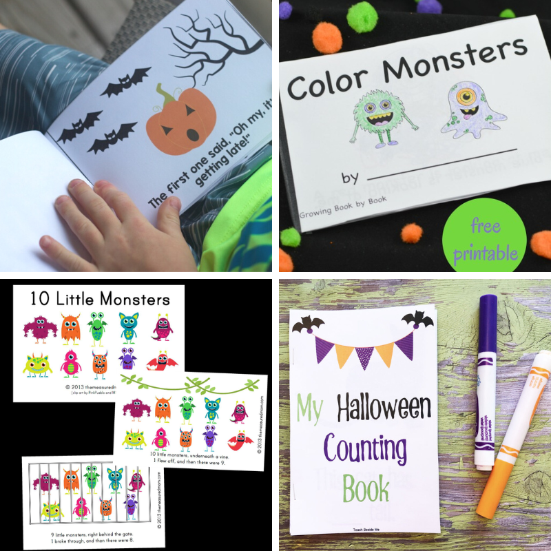 4 halloween printable books for kindergarten and preschool