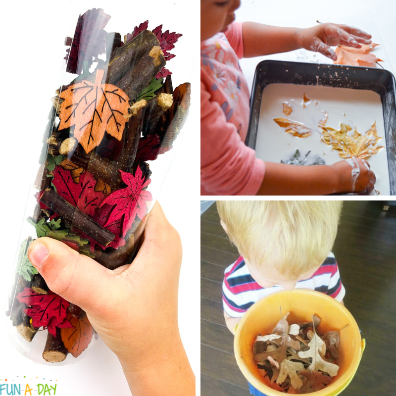 3 sensory leaf activities for preschoolers