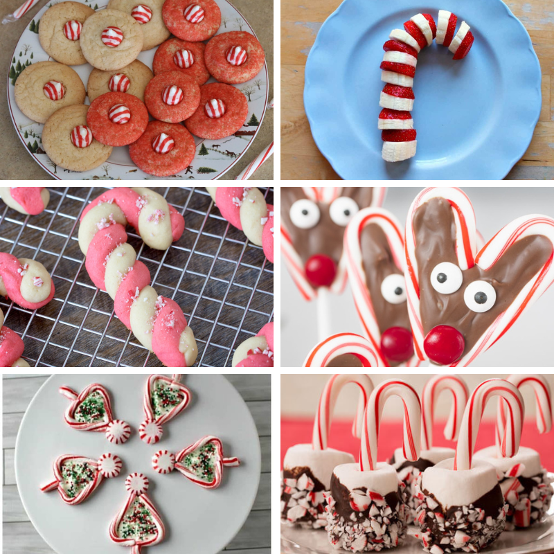 6 candy cane treats for kids