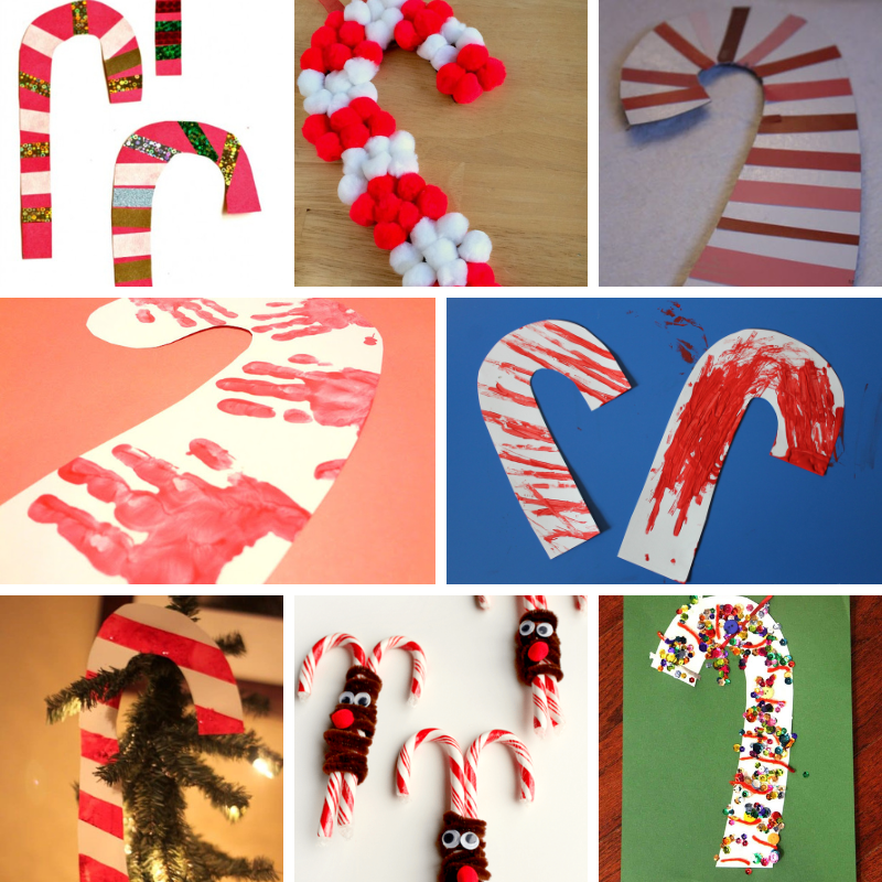 8 candy cane crafts for preschool and kindergarten