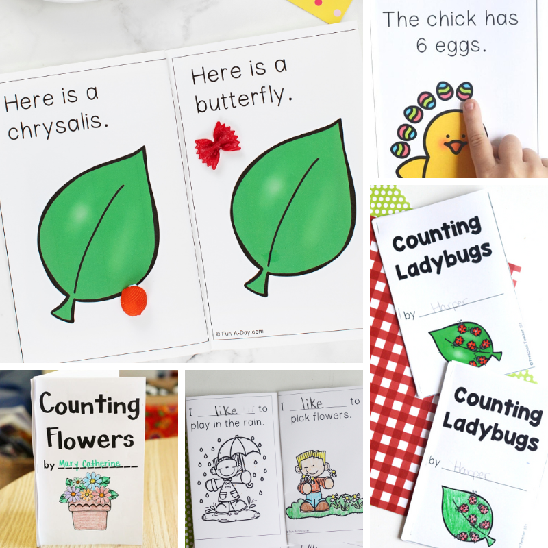 5 free printable books kids can make this spring