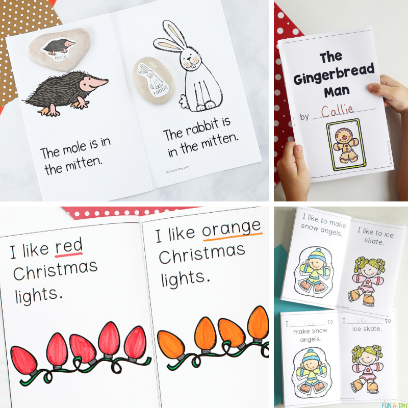 4 free printable kindergarten books for winter