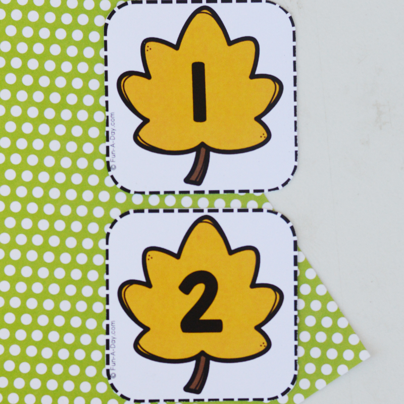 leaf calendar numbers 1 and 2