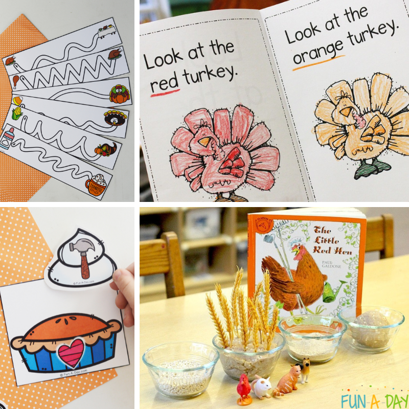 4 thanksgiving activities for preschoolers for literacy center