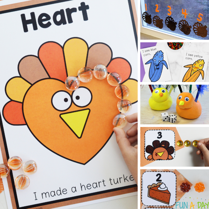6 math thanksgiving activities for preschoolers