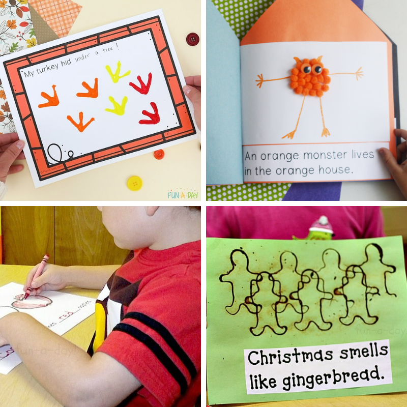 4 books kids can make with printable words
