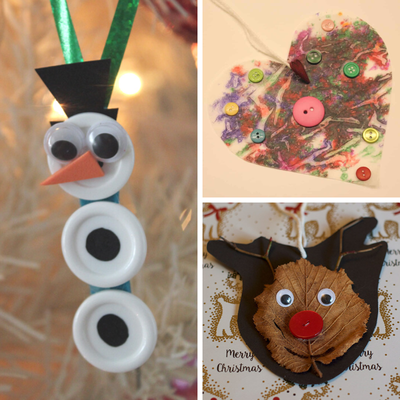 3 button christmas ornaments kids can make