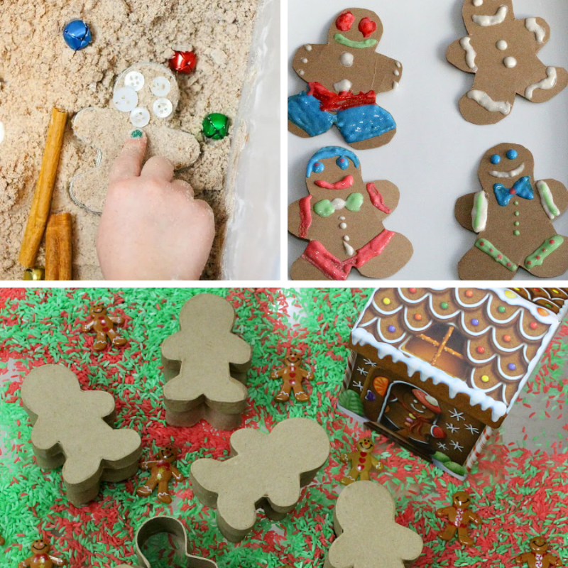 3 gingerbread messy play ideas for preschoolers