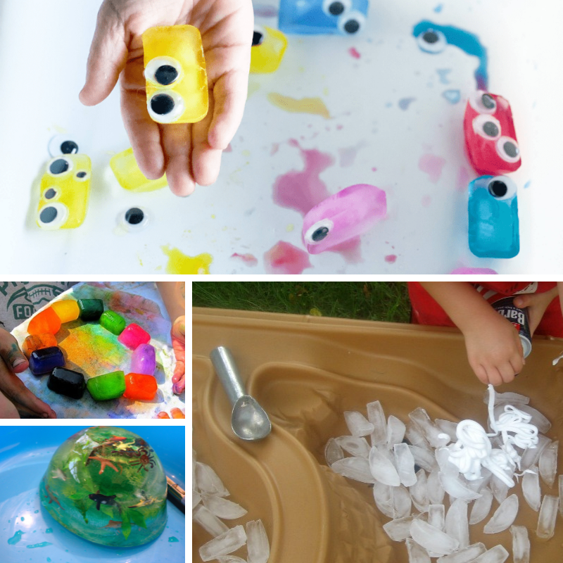 4 messy play ice activities for kids
