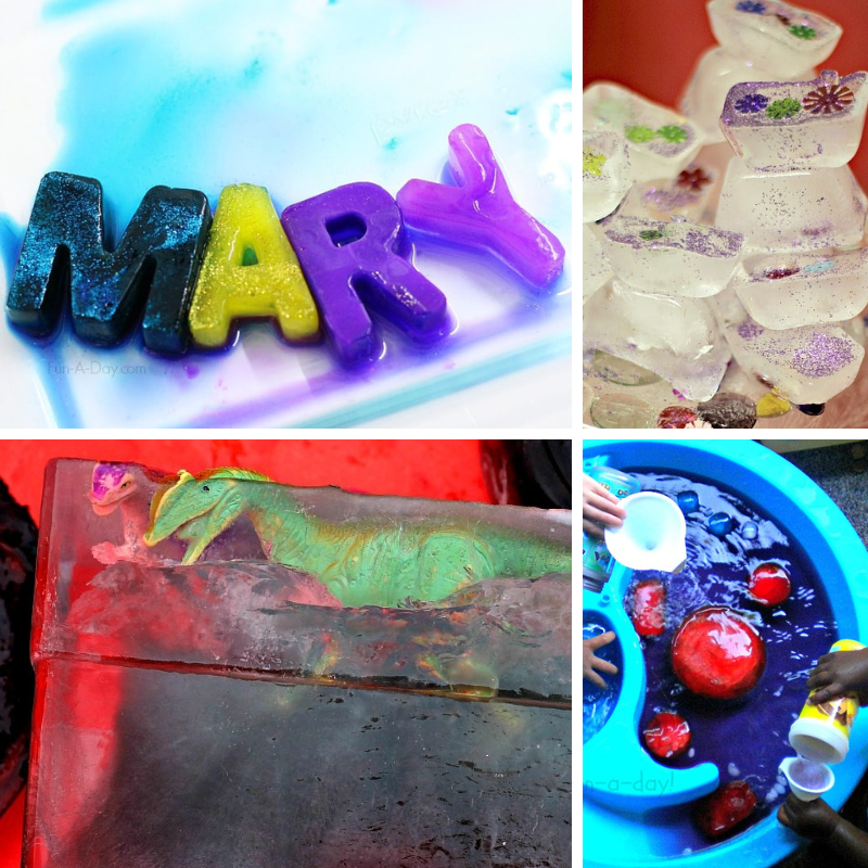 4 messy ice activities for kids