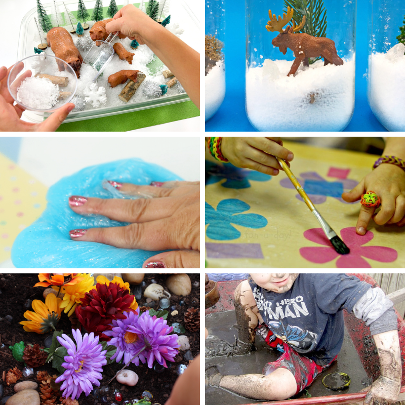 6 ideas for using messy play materials with children