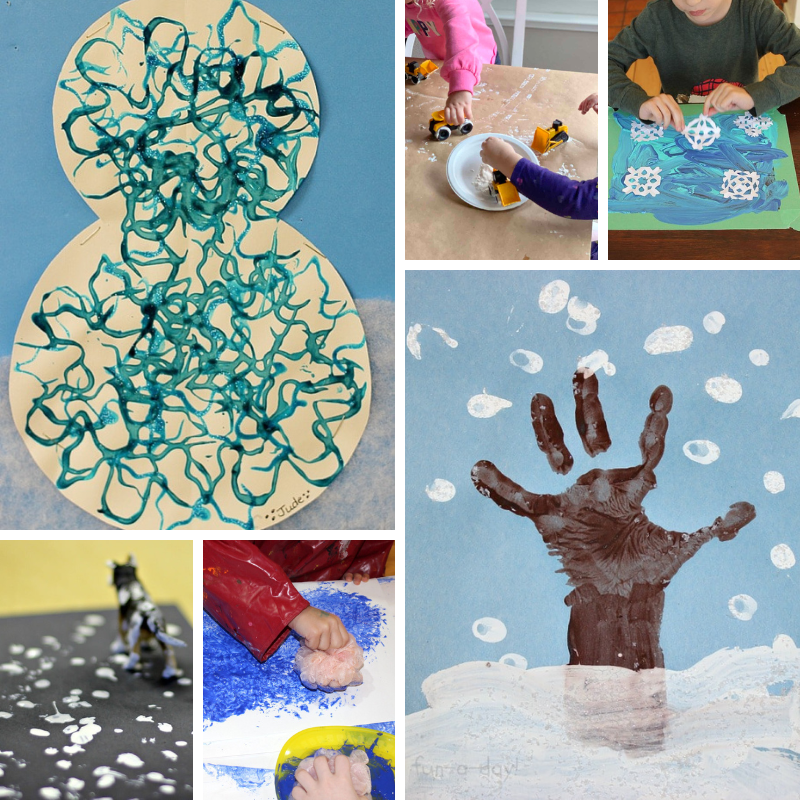 6 messy snow-themed art ideas for kids