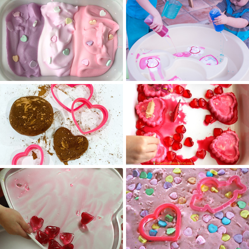 6 valentines messy play ideas