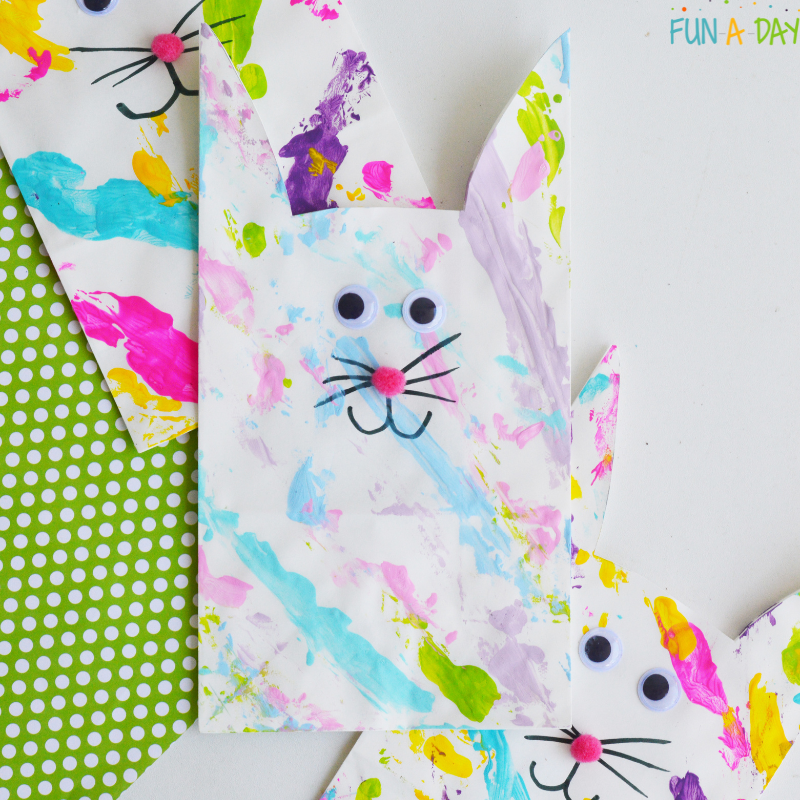 homemade paper bag bunny craft