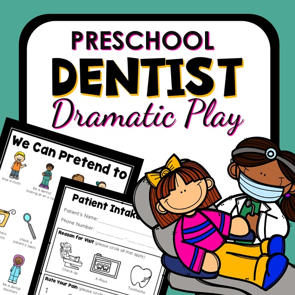 cover for dentist themed dramatic play