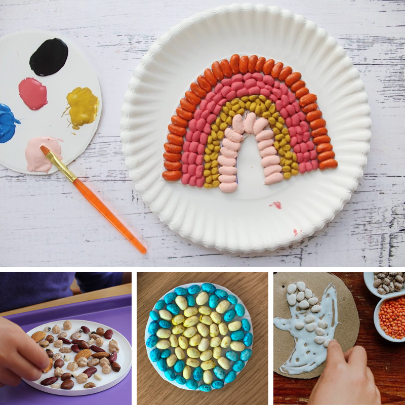 bean seed art ideas for kids