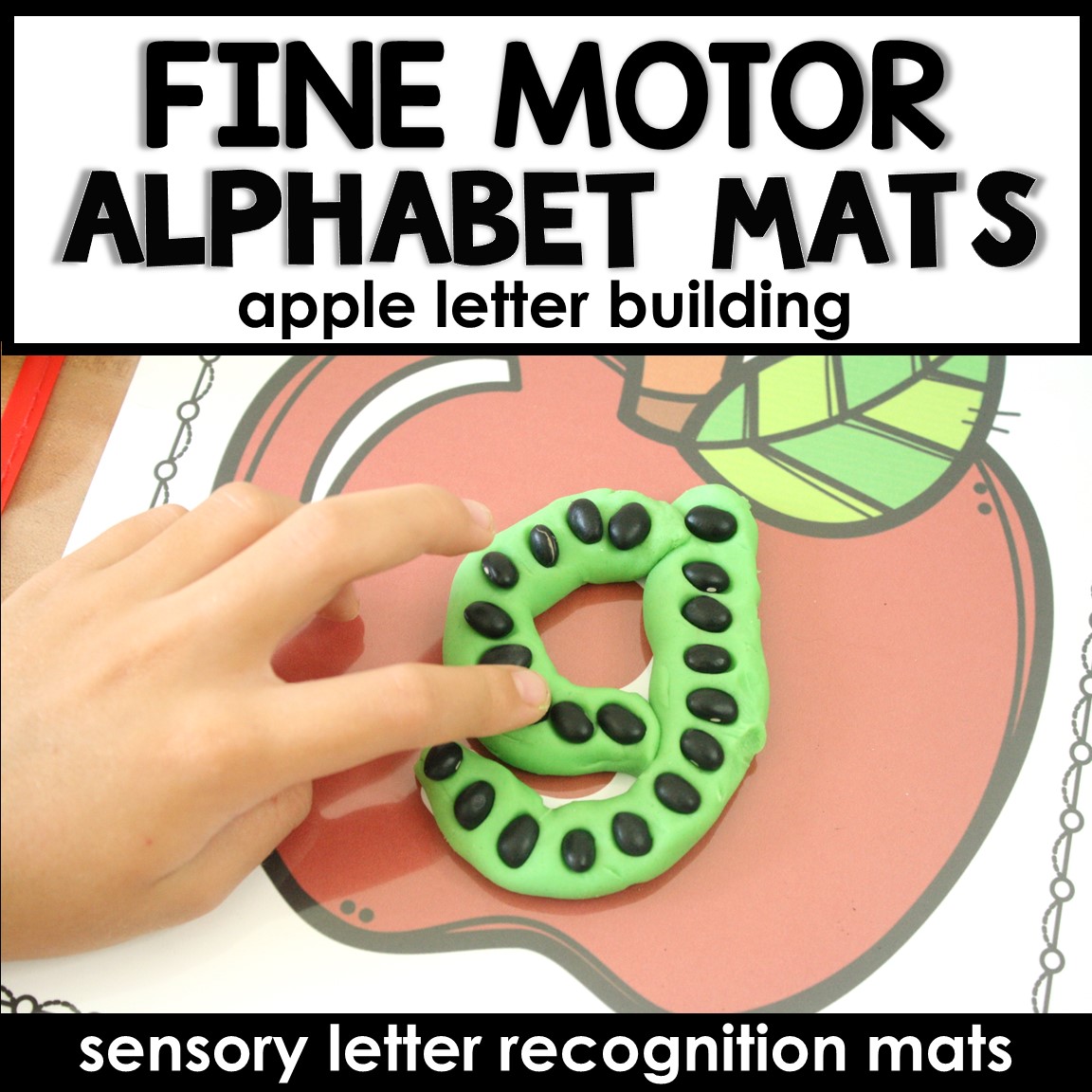 fine motor alphabet mats apple letter building product cover