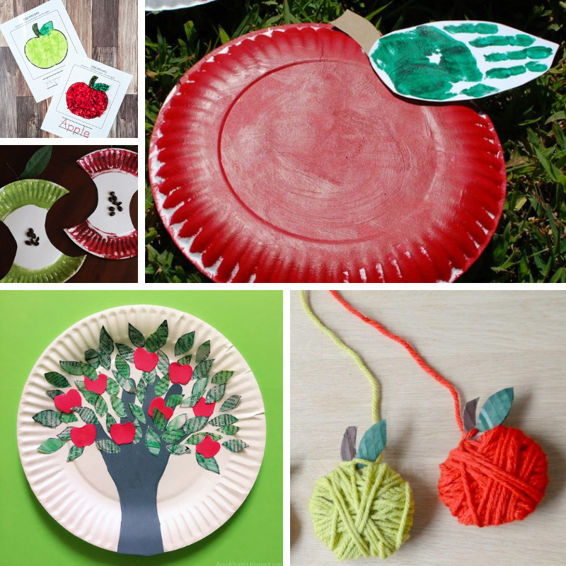 5 apple crafts for kindergarten kids to make