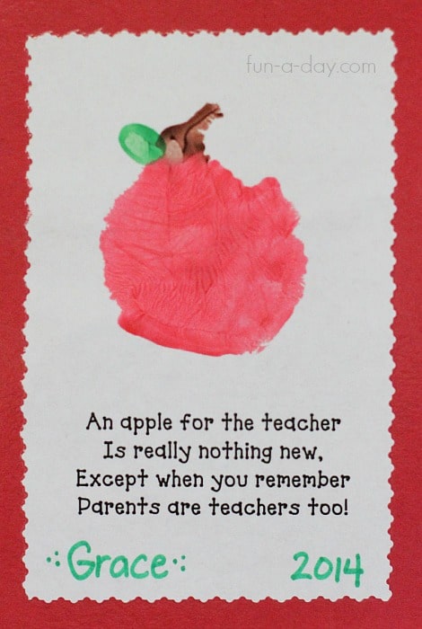 apple handprint poem for parents from preschooler