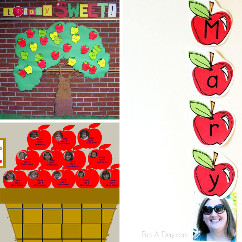 3 fall apple bulletin board ideas