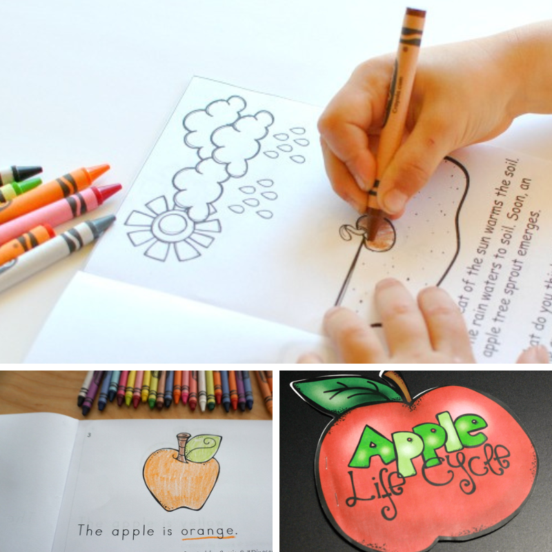 3 free printable apple books for preschoolers