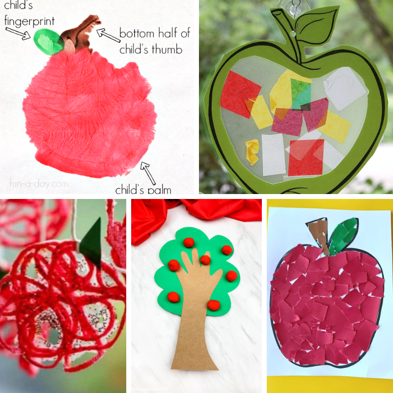 5 apple crafts for preschoolers