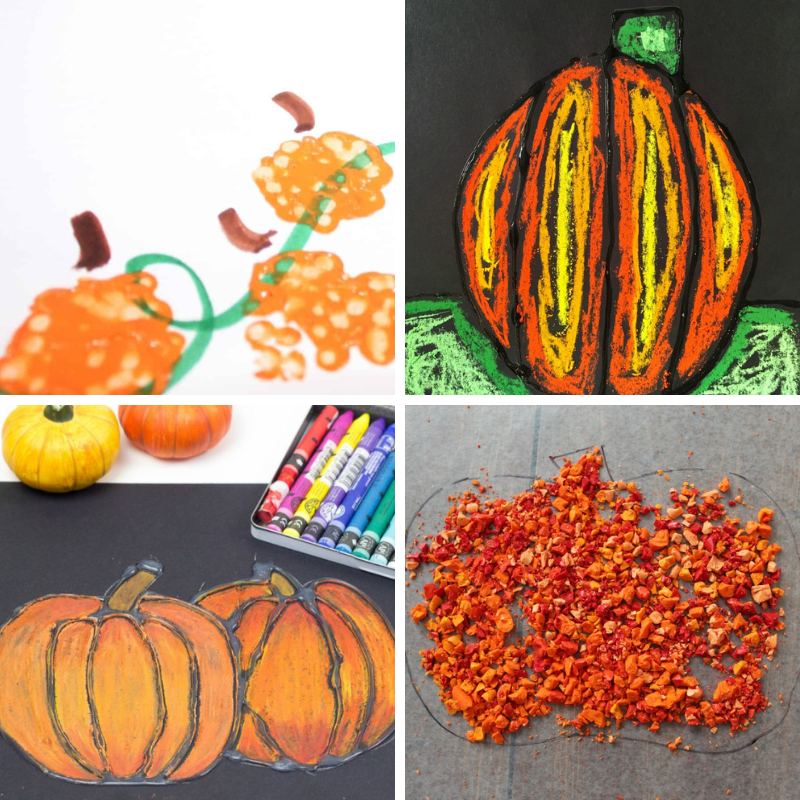 4 preschool pumpkin art projects