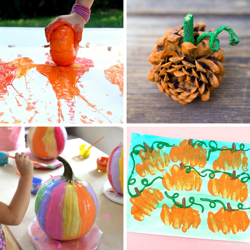 4 pumpkin art ideas for kids
