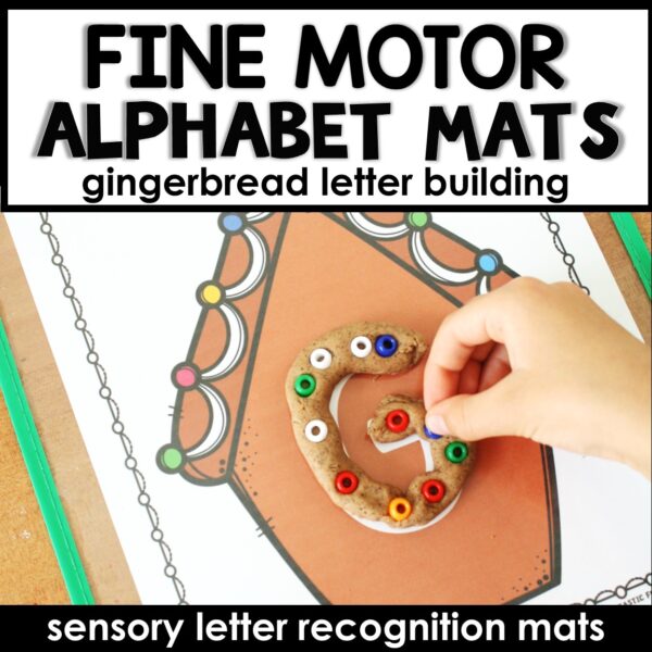 fine motor alphabet mats gingerbread letter building resource cover
