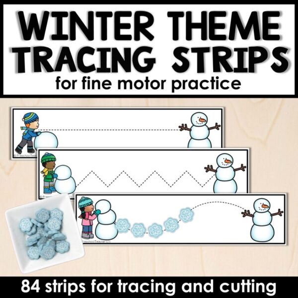 Winter theme tracing strips resource cover