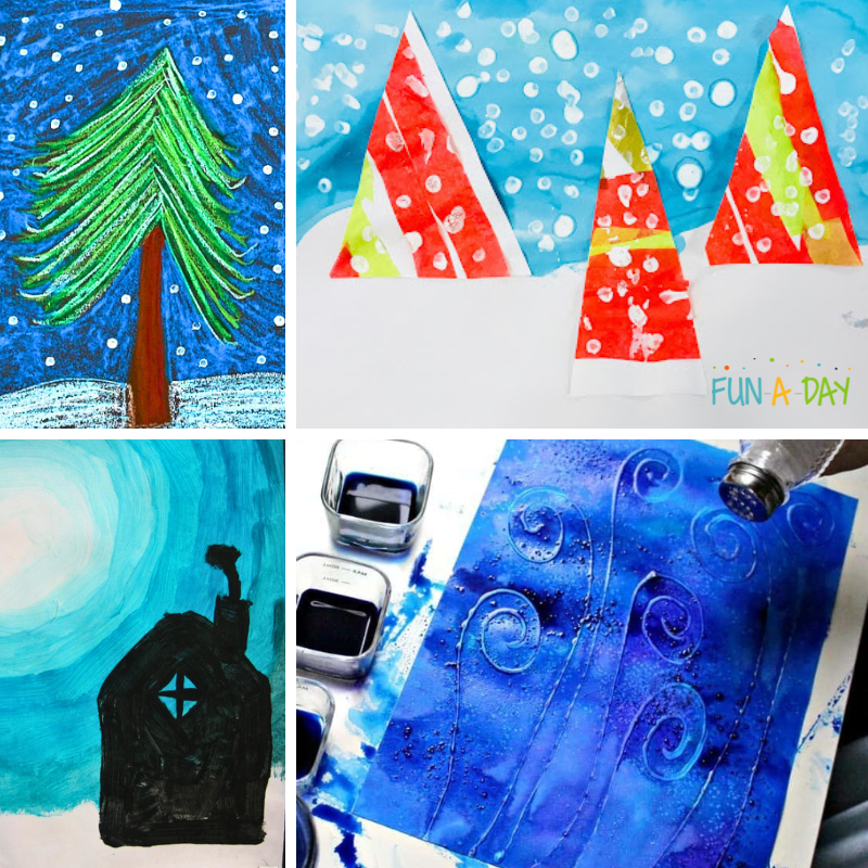 4 winter art project ideas for kids