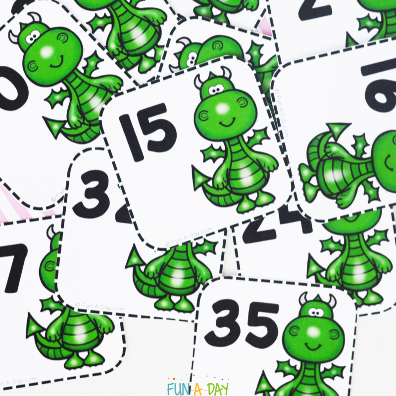 pile of dragon calendar numbers in disarray
