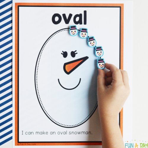 Snowman Shape Mats Free Printable - Fun-A-Day!