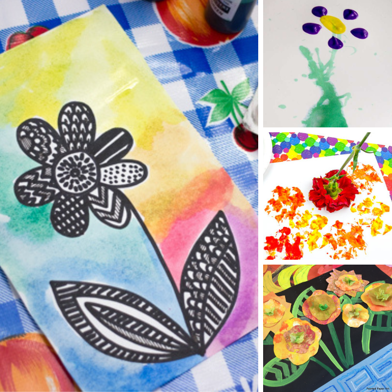 4 flower art projects for kids