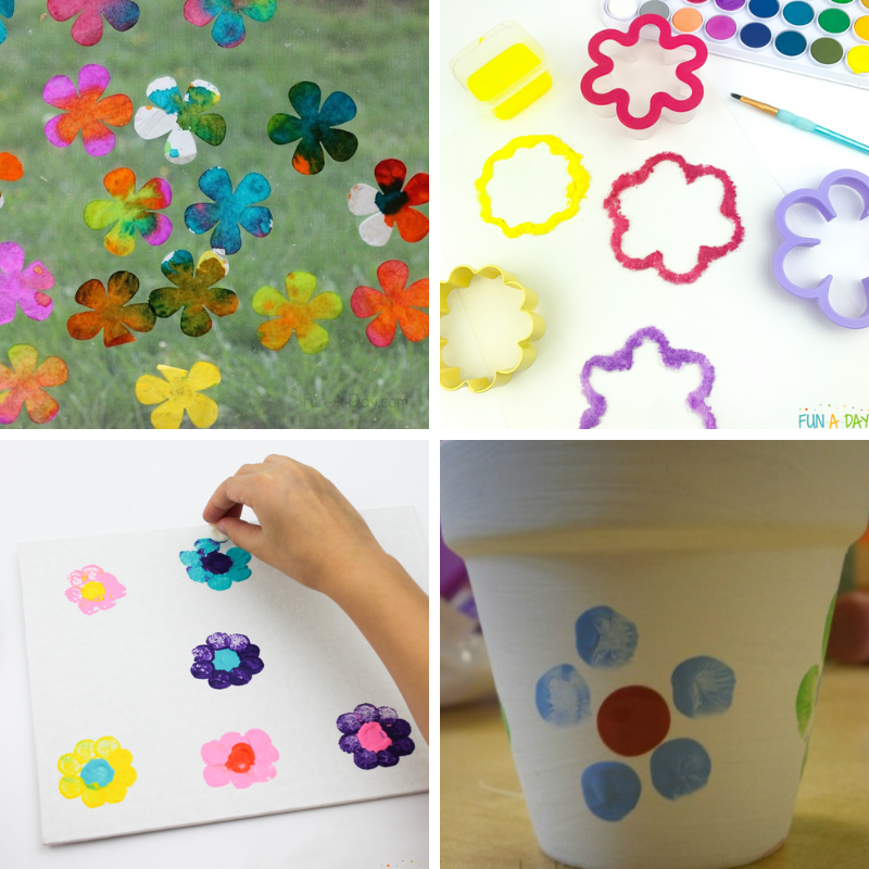 4 art projects for a flower theme