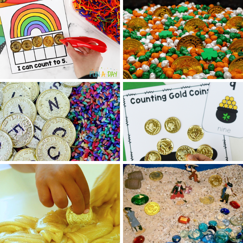 6 gold coin activities for kids