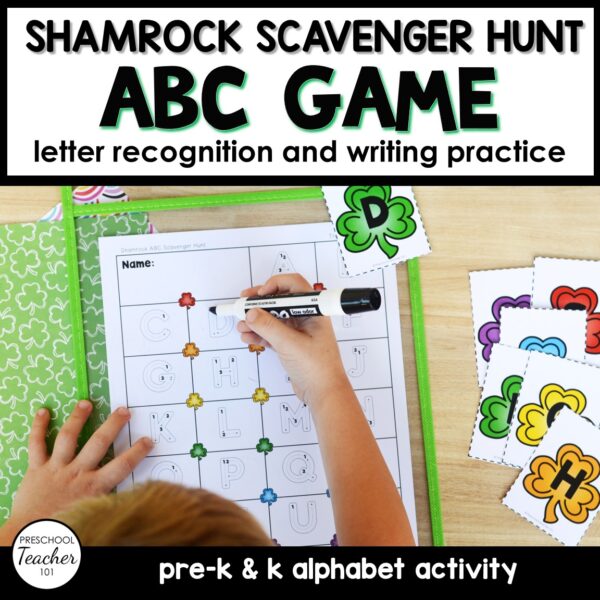 cover for shamrock abc scavenger hunt game