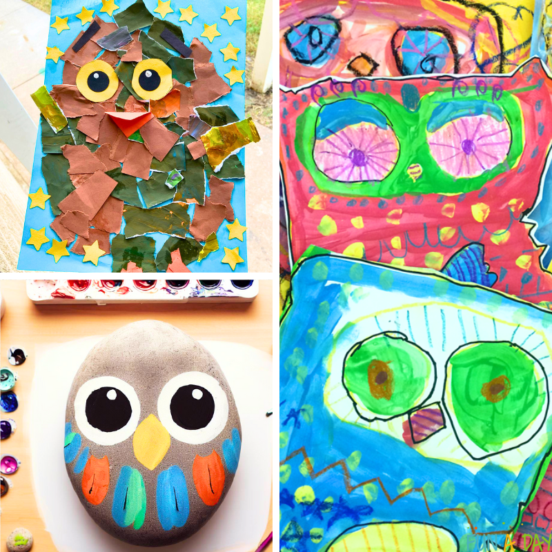 Three owl art project ideas.
