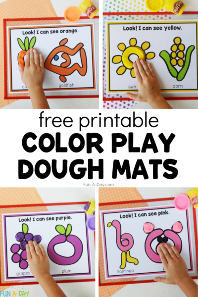 Color Playdough Mats Free Printable - Fun-A-Day!