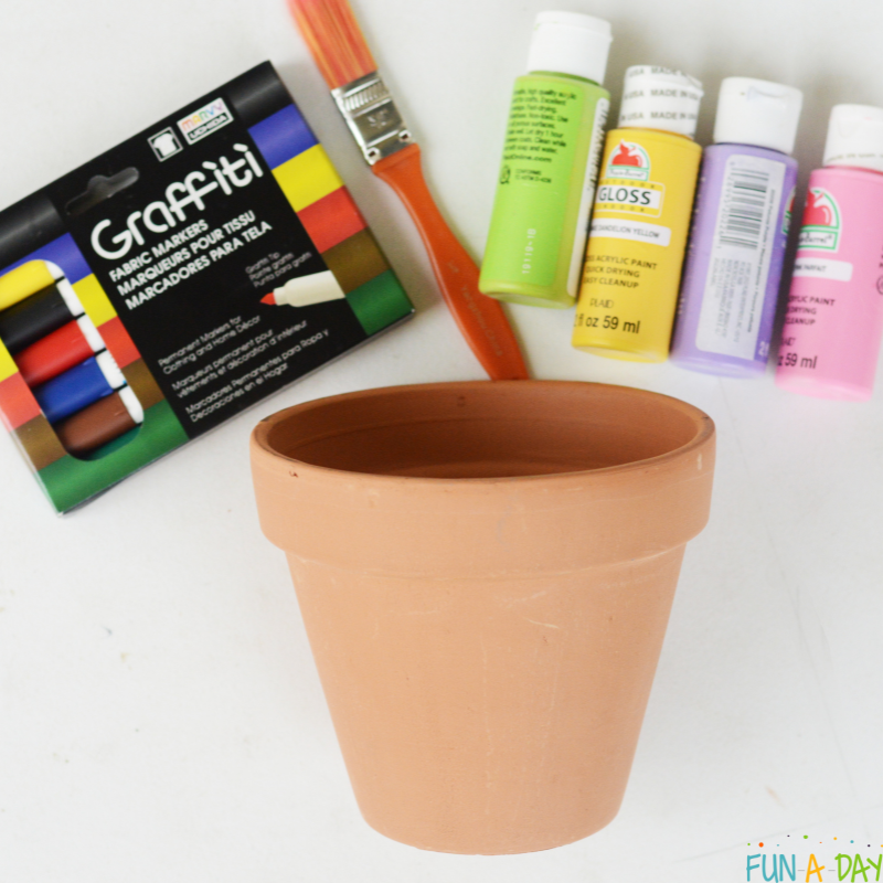 materials needed for mother's day flower pot craft