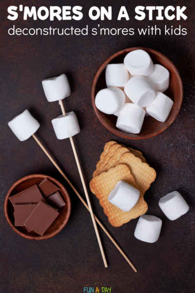 S'mores on a Stick Camping Theme Snack - Fun-A-Day!