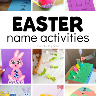Easter name practice activities for preschool